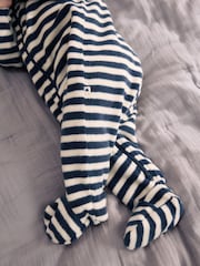 Plavo - Mikro runo Dvosmerni rar bebe Sleepsuits 4 paket - Slika 11 od 13