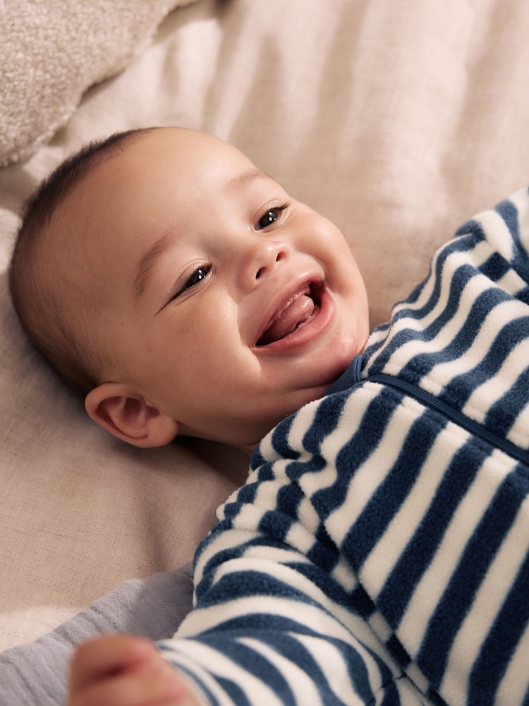 Plavo - Mikro runo Dvosmerni rar bebe Sleepsuits 4 paket - Slika 13 od 13
