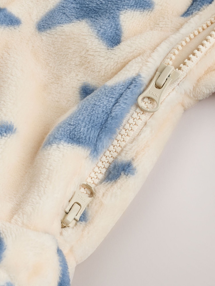 Neutralna/plava zvezda - runo bebe Sleepsuit - Slika 10 od 10 Neutralna/plava zvezda - runo bebe Sleepsuit - Slika 10 od 10
