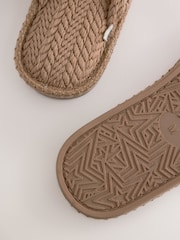 Natural Toe Thong Charm Detail Slippers - Image 8 of 9