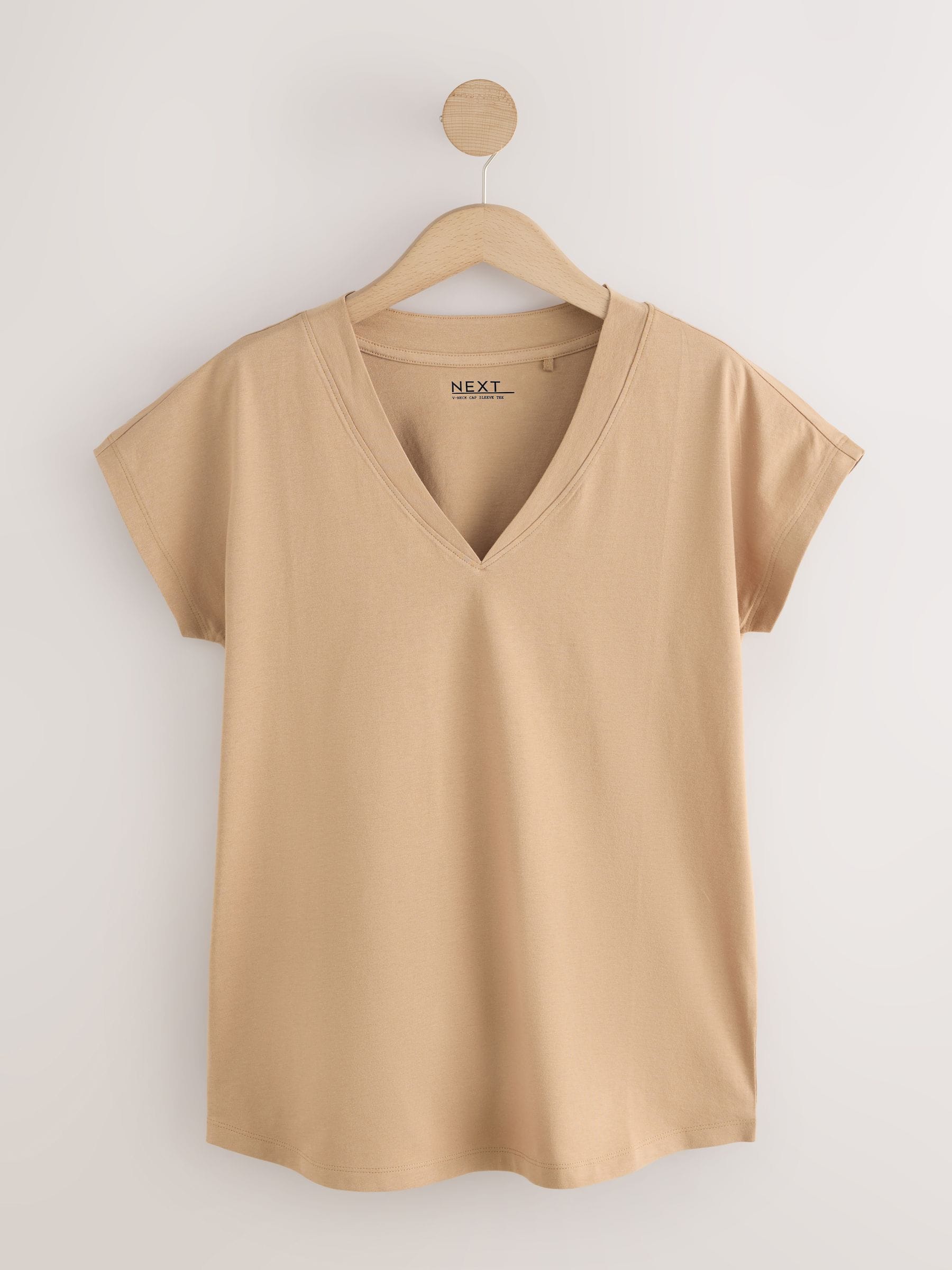 Buy Red/Chocolate/Yellow/Beige/Turquoise 5 Pack V-Neck Cap Sleeve