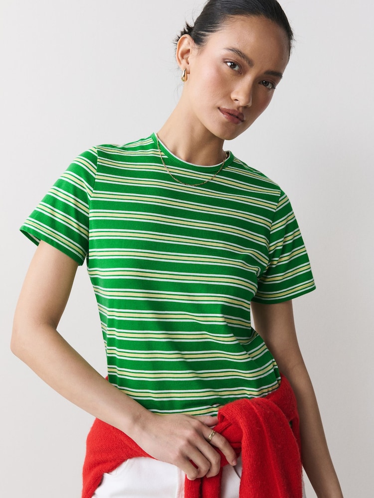 Navy Blue/Red/White/Green/Yellow The Everyday Crew Neck T-Shirt 5 Pack - Image 2 of 13 Navy Blue/Red/White/Green/Yellow The Everyday Crew Neck T-Shirt 5 Pack - Image 2 of 13