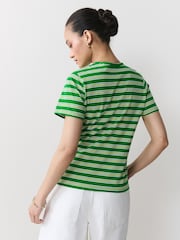 Navy Blue/Red/White/Green/Yellow The Everyday Crew Neck T-Shirt 5 Pack - Image 5 of 13