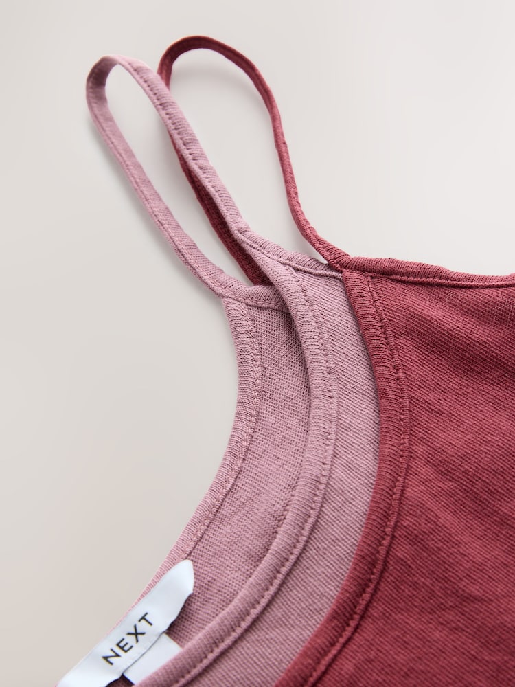 粉色 - Washed Jersey Layered Vest - 圖片 3/3