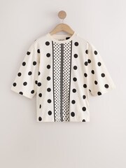 Cream Boxy Elbow Sleeve Crew Neck T-Shirt - Image 5 of 7