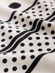 Cream Boxy Elbow Sleeve Crew Neck T-Shirt - Image 6 of 7