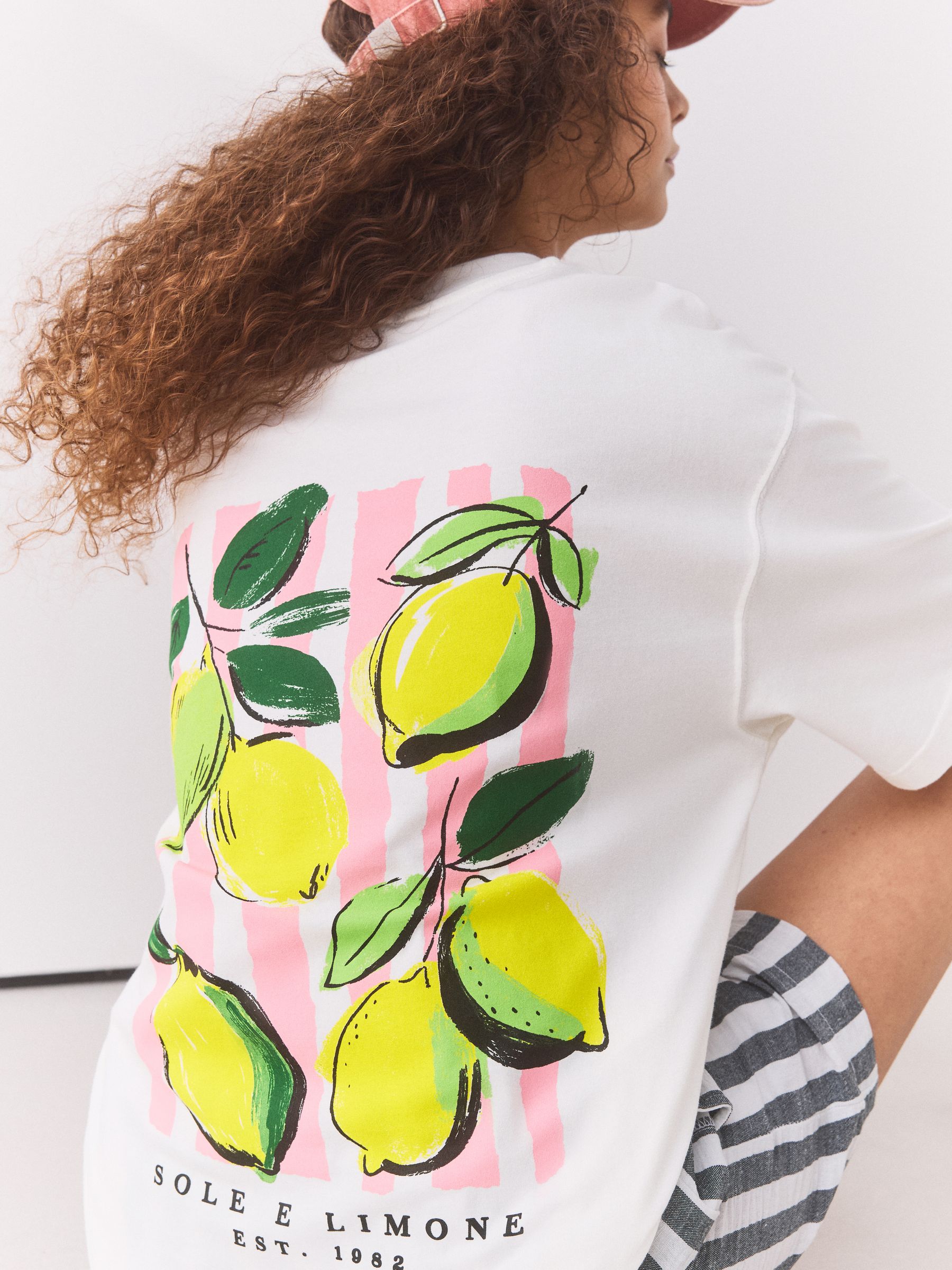 Buy White Lemon Graphic Print Crew Neck T-Shirt from the Next UK