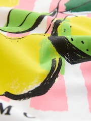 White Lemon Graphic Print Crew Neck T-Shirt - Image 8 of 8