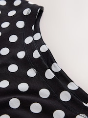 Black Polka Dot Cap Short Sleeve T-Shirt - Image 5 of 6