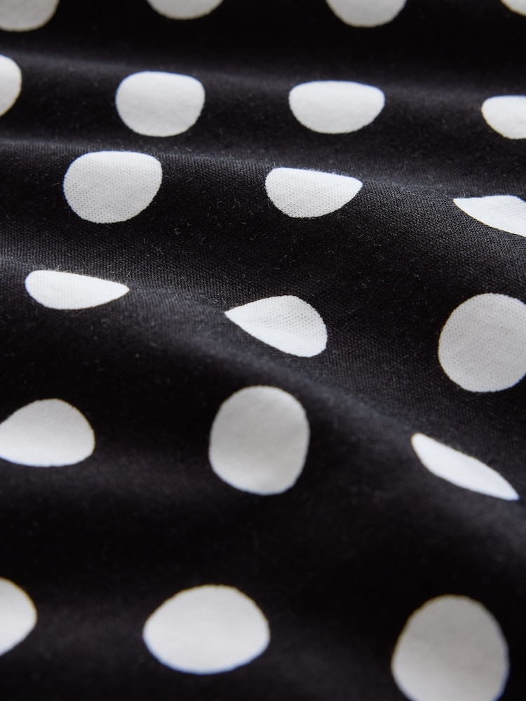 Black Polka Dot Cap Short Sleeve T-Shirt - Image 6 of 6