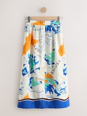 Multi Map Print Button Front Maxi Skirt - Image 6 of 8