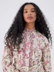 Raishma Cream Sierra Cream Dress A High Neck Three-Quarters Sleeved Mini Dress - Image 3 of 3