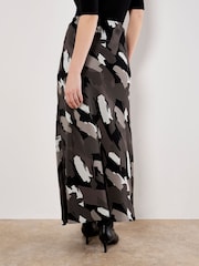 Apricot Grey Brushstroke Bias Skirt - Image 4 of 4
