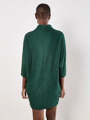 Apricot Green Cable Soft Touch Mock Neck Dress - Image 2 of 5
