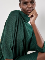 Apricot Green Cable Soft Touch Mock Neck Dress - Image 5 of 5