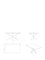 Travertine Astoria 6 Seater Dining Table - Image 4 of 8