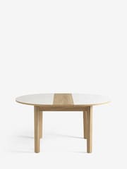 Ceramic and Oak Effect Hayford 4 to 6 Seater Extending Dining Table - Image 10 of 10
