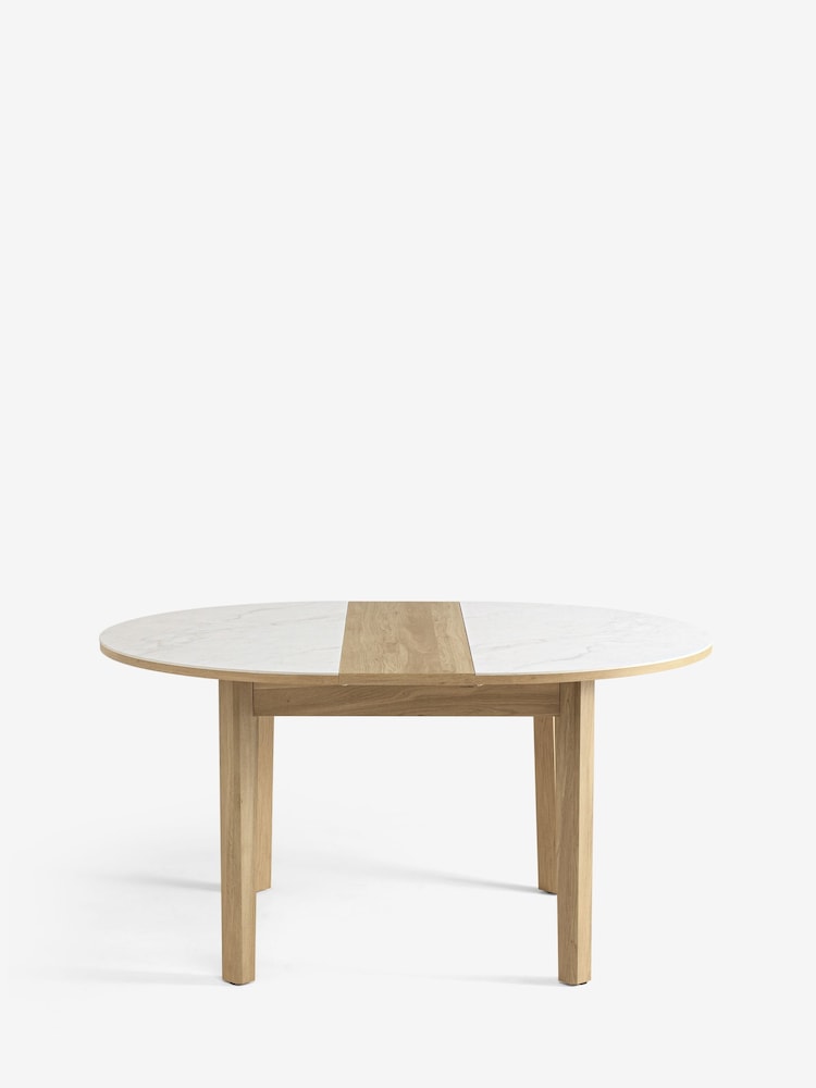 Ceramic and Oak Effect Hayford 4 to 6 Seater Extending Dining Table - Image 10 of 10 Ceramic and Oak Effect Hayford 4 to 6 Seater Extending Dining Table - Image 10 of 10