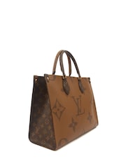 The Handbag Clinic Brown Louis Vuitton Reverse Monogram On The Go MM Tote - Image 3 of 7
