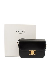 Celine Black Triomphe Cross-Body Bag - Image 8 of 8