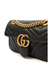 Gucci Black Marmont Flap Mini Pre-Loved Shoulder Bag - Image 5 of 7