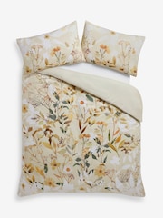 Yellow Autumn Floral Duvet Cover and Pillowcase Set - Image 5 of 6