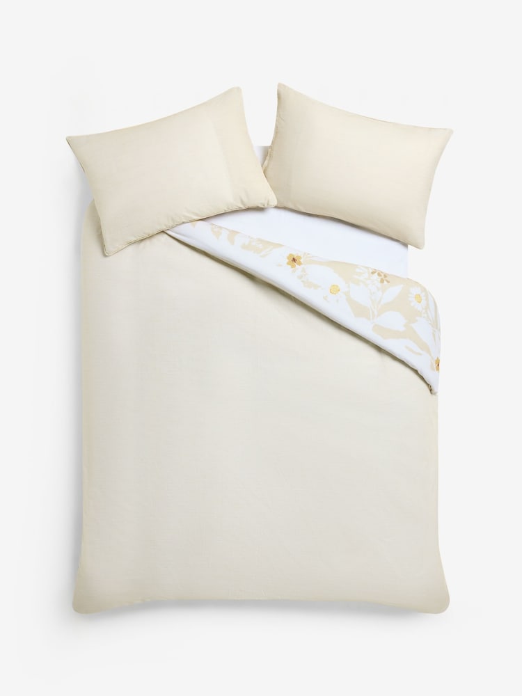 Yellow Autumn Floral Duvet Cover and Pillowcase Set - Image 6 of 6 Yellow Autumn Floral Duvet Cover and Pillowcase Set - Image 6 of 6