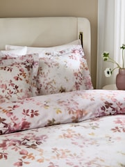 Pink Autumn Leaf Duvet Cover and Pillowcase Set - Image 3 of 7