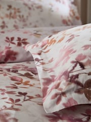 Pink Autumn Leaf Duvet Cover and Pillowcase Set - Image 5 of 7