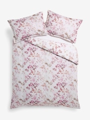 Pink Autumn Leaf Duvet Cover and Pillowcase Set - Image 7 of 7
