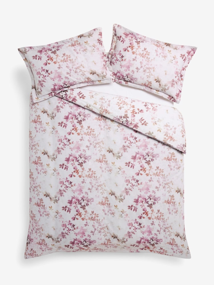 Pink Autumn Leaf Duvet Cover and Pillowcase Set - Image 7 of 7