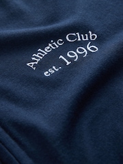 Navy Blue Cotton Rich Soft Touch Embroidered Zip Up Bomber Cardigan - Image 7 of 7