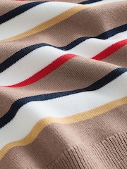 Camel Stripe Smart Knit Sleeveless Polo Top - Image 2 of 3