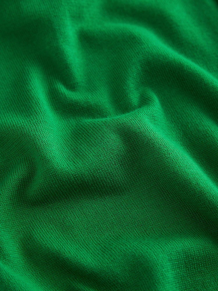 Apple Green Cotton Rich Soft Touch Embroidered Zip Up Bomber Cardigan - Image 2 of 8