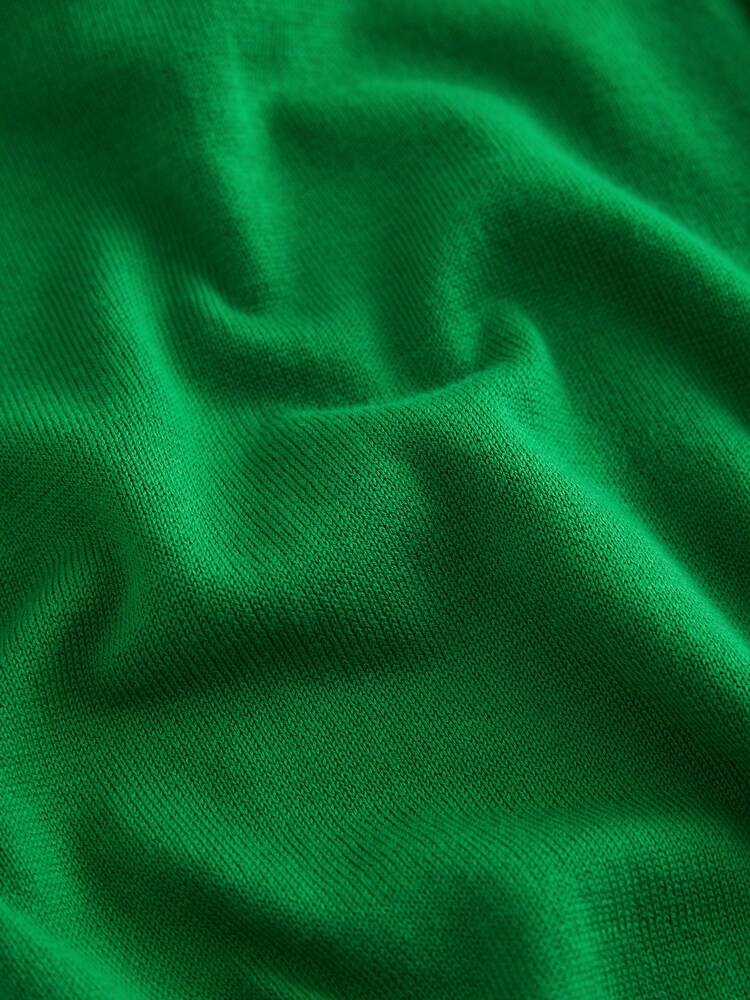 Apple Green Cotton Rich Soft Touch Embroidered Zip Up Bomber Cardigan - Image 8 of 8