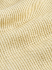 Butter Yellow/Ecru Ribbed Layer Button Up V-Neck Cardigan - Image 7 of 7