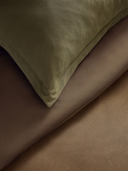Green Corduroy Duvet Cover and Pillowcase Set - Image 3 of 4