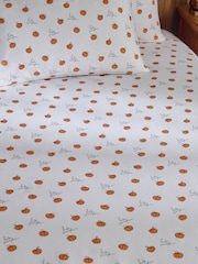 White Pumpkin Fitted Sheet and Pillowcase Set - Image 1 of 2