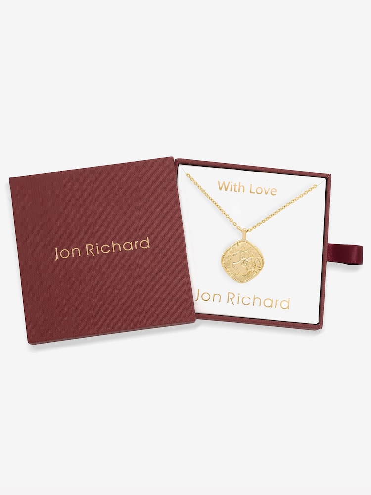 Jon Richard Gold Molten Horoscope Pendant - Aries - Image 5 of 5 Jon Richard Gold Molten Horoscope Pendant - Aries - Image 5 of 5