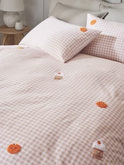 Natural Tufted Autumn Icons Brushed Cotton Duvet Cover and Pillowcase Set - Image 1 of 6