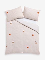Natural Tufted Autumn Icons Brushed Cotton Duvet Cover and Pillowcase Set - Image 3 of 6
