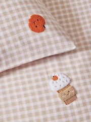 Natural Tufted Autumn Icons Brushed Cotton Duvet Cover and Pillowcase Set - Image 4 of 6