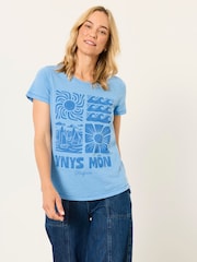 Blue Ynys Mon - FatFace Land Tee - Imagen 4 de 5