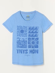 Blue Ynys Mon - FatFace Land Tee - Imagen 5 de 5