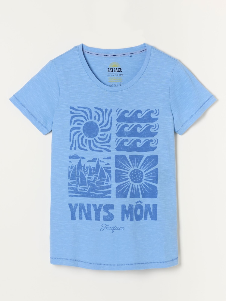 Blue Ynys Mon - FatFace Land Tee - Imagen 5 de 5