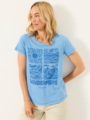 Blue Windermere - FatFace Land Tee - Imagen 3 de 5