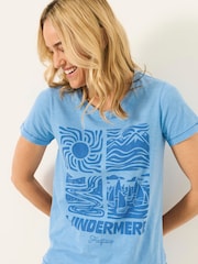 Blue Windermere - FatFace Land Tee - Imagen 4 de 5