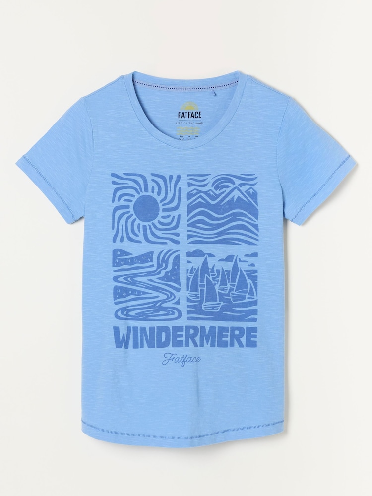Blue Windermere - FatFace Land Tee - Imagen 5 de 5