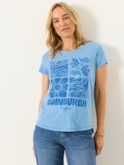 Blue Edinburgh - FatFace Land Tee - Imagen 3 de 5