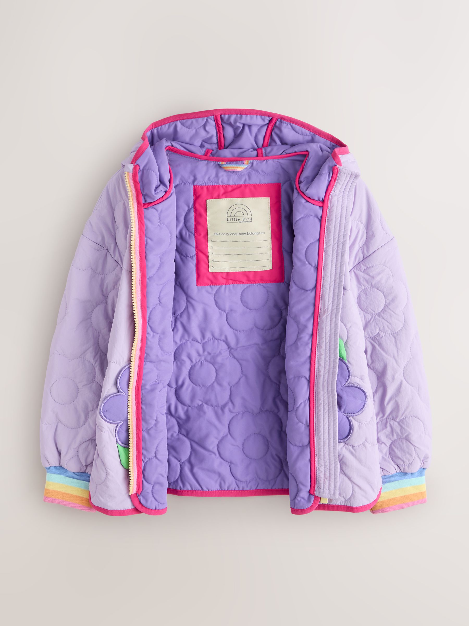 Buy Little Bird by Jools Oliver Lilac Purple Heart and Borg Jacket